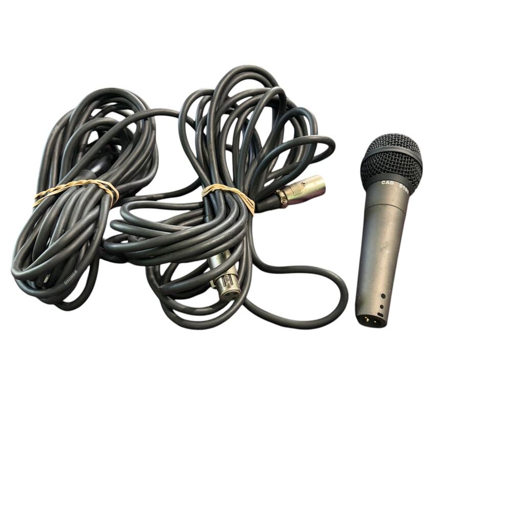 CAD D189 Supercardioid Dynamic Microphone 7.25" x 2" & 2 20 ft XLR Cables